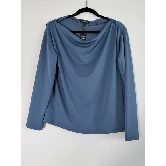 Banana Republic Tops - NWT Banana Republic Blue Cowl Neck Long Sleeve Stretch Size M Basic